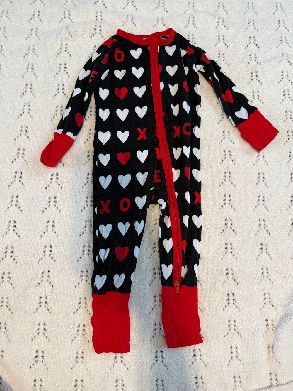 Little Sleepies Valentine’s XOXO Zippy 3-6 months